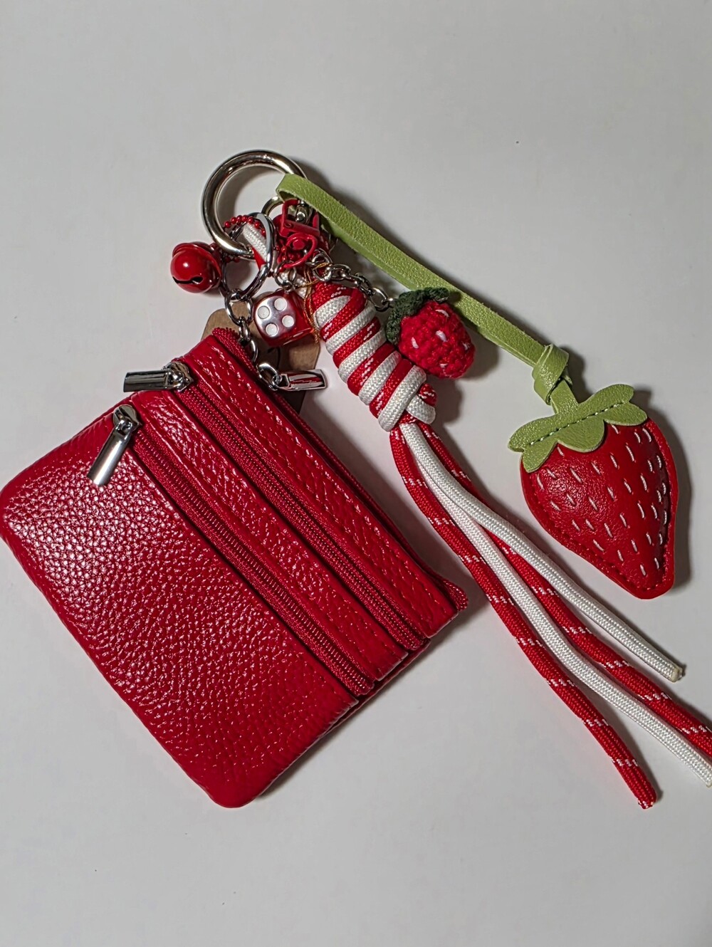 Bag Charm with Zip Coin Case